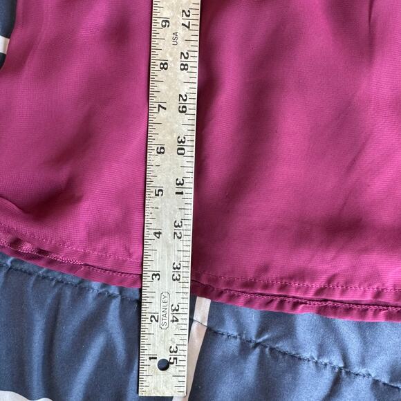 Accidentally in Love Burgundy Chiffon Dress – Size Medium - Picture 7 of 9